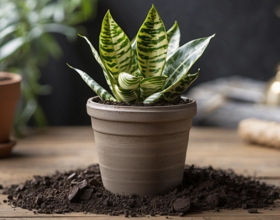 how to repot snake plant