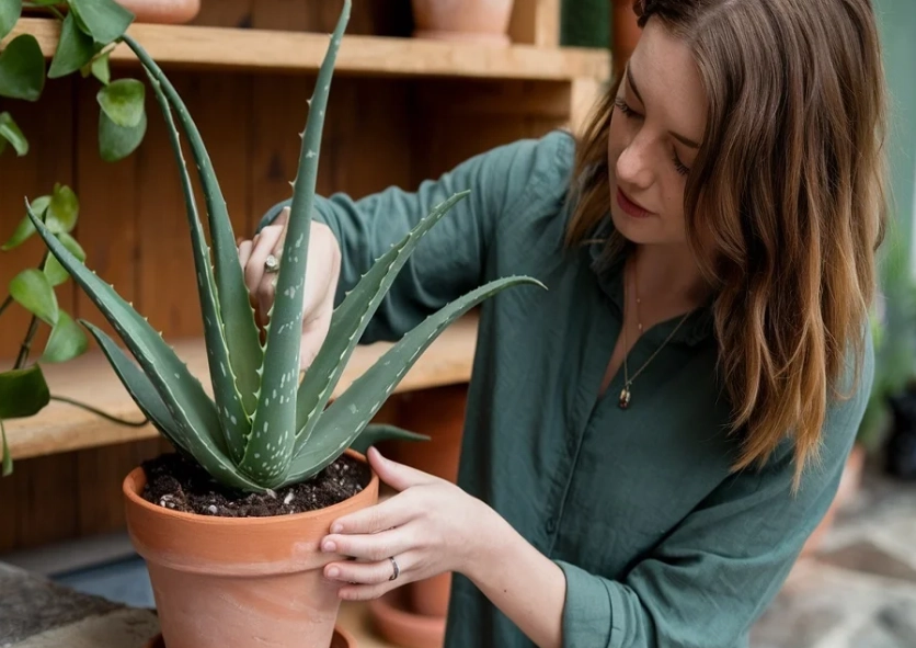 repot aloe plant